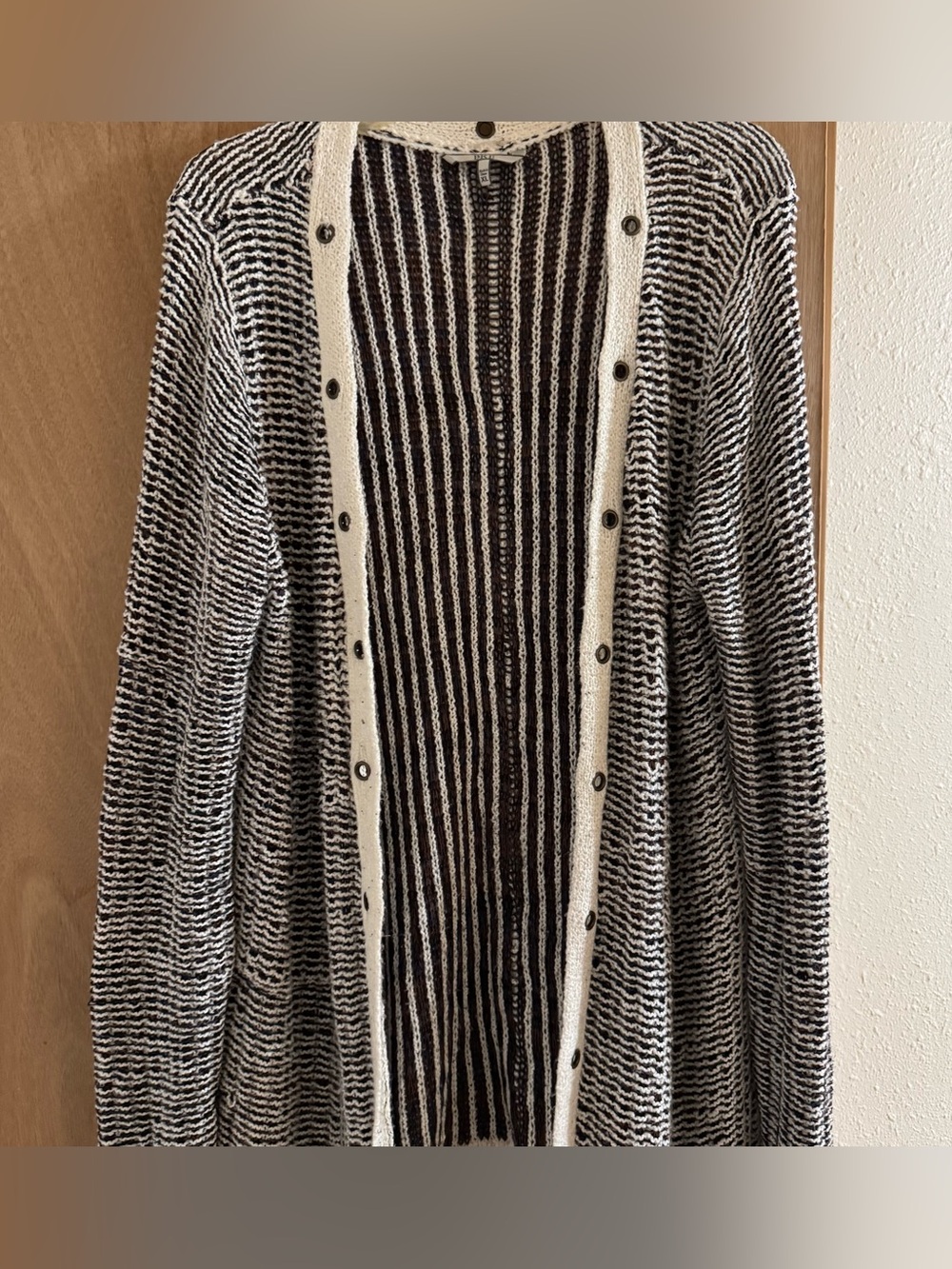 Black & White BKE Striped Women's Cardigan Sweater